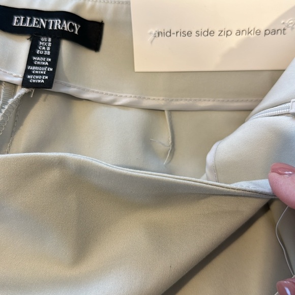 NWT Ellen Tracy modern slim ankle pants - Picture 8 of 10